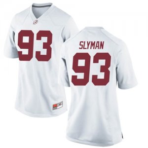 Women's Alabama Crimson Tide #93 Tripp Slyman White Replica NCAA College Football Jersey 2403TVWE6